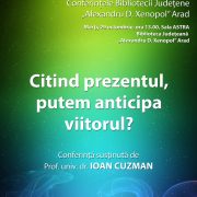 Prof.univ.dr Ioan Cuzman va susține o conferință la Biblioteca Județeană Arad
