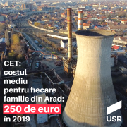 USR Arad: Cât vom mai risipi bani pentru CET?