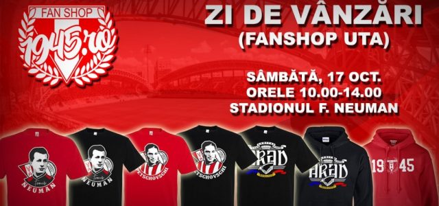 Fanshop UTA anunţă o nouă zi de vânzări la stadion, în paralel cu distribuirea abonamentelor