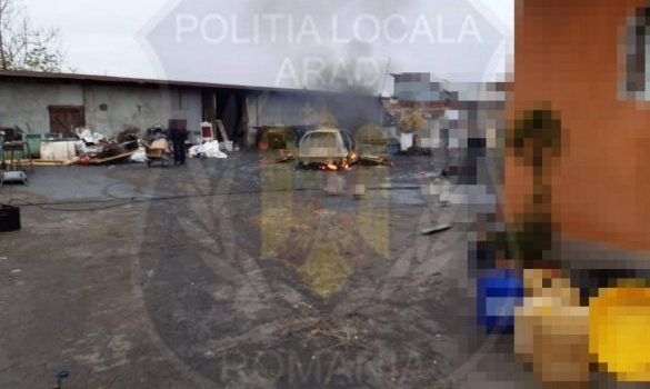 Şi-a dat foc la maşină în propria curte. S-a ales cu amendă