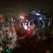 Mașină intrată în canal, pe centura Ineului