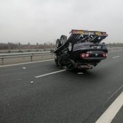 Accident spectaculos pe autostrada Arad-Pecica soldat cu pagube materiale
