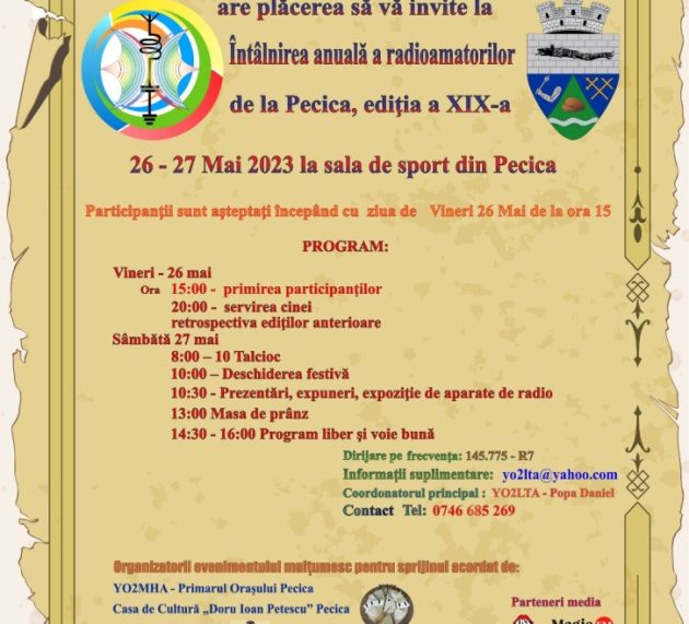 Pecica: întâlnirea anuală a radioamatorilor va avea loc în acest week-end!