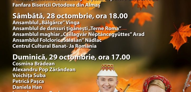 Sfârșit de octombrie cu Festivalul Toamnei, la Consiliul Județean Arad