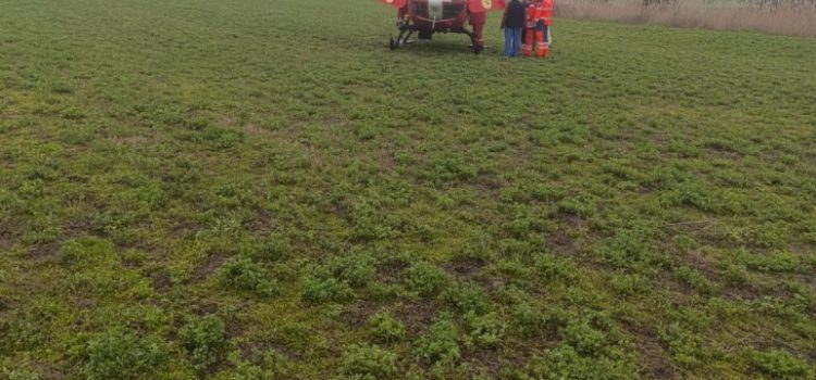 Accident grav între Satu Mare și Periam: O persoană a fost transportată la spital cu elicopterul SMURD