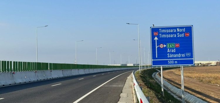 Modificări de circulație pe drumul Arad – Timișoara, în zona noilor sensuri giratorii de pe DN 69