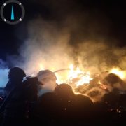 Incendiu în Seliștea: sute de baloți s-au făcut scrum