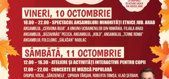 Festivalul Toamnei și al Familiei, la Consiliul Județean Arad
