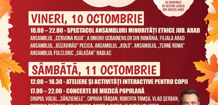 Festivalul Toamnei și al Familiei, la Consiliul Județean Arad