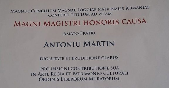 Antoniu Martin, premiat pentru promovarea României