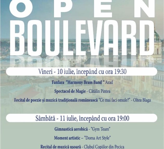 Open Boulevard: Spectacole, street-food și alte atracții, în centrul Aradului
