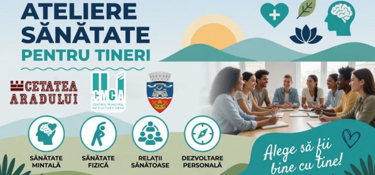 Asociația Cetatea Aradului invită tinerii la seminarul „Nutriție și Echilibru: Tineri Informați, Viață Sănătoasă”